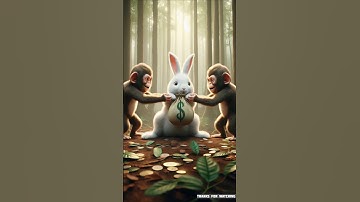 Innocent Rabbit Gets Robbed by Monkeys😭 – Heartbreaking 💔 #shorts #ai #rabbit #monkey #cartoon #fyp