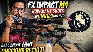 FX IMPACT M4 SHOOT COUNT ON 300CC BOTTLE // HOW MANY SHOTS DOES THE FX AIRGUN GIVE