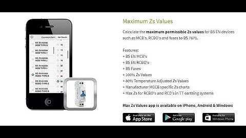 Max Zs 60947-2  BS 7671 MCCB