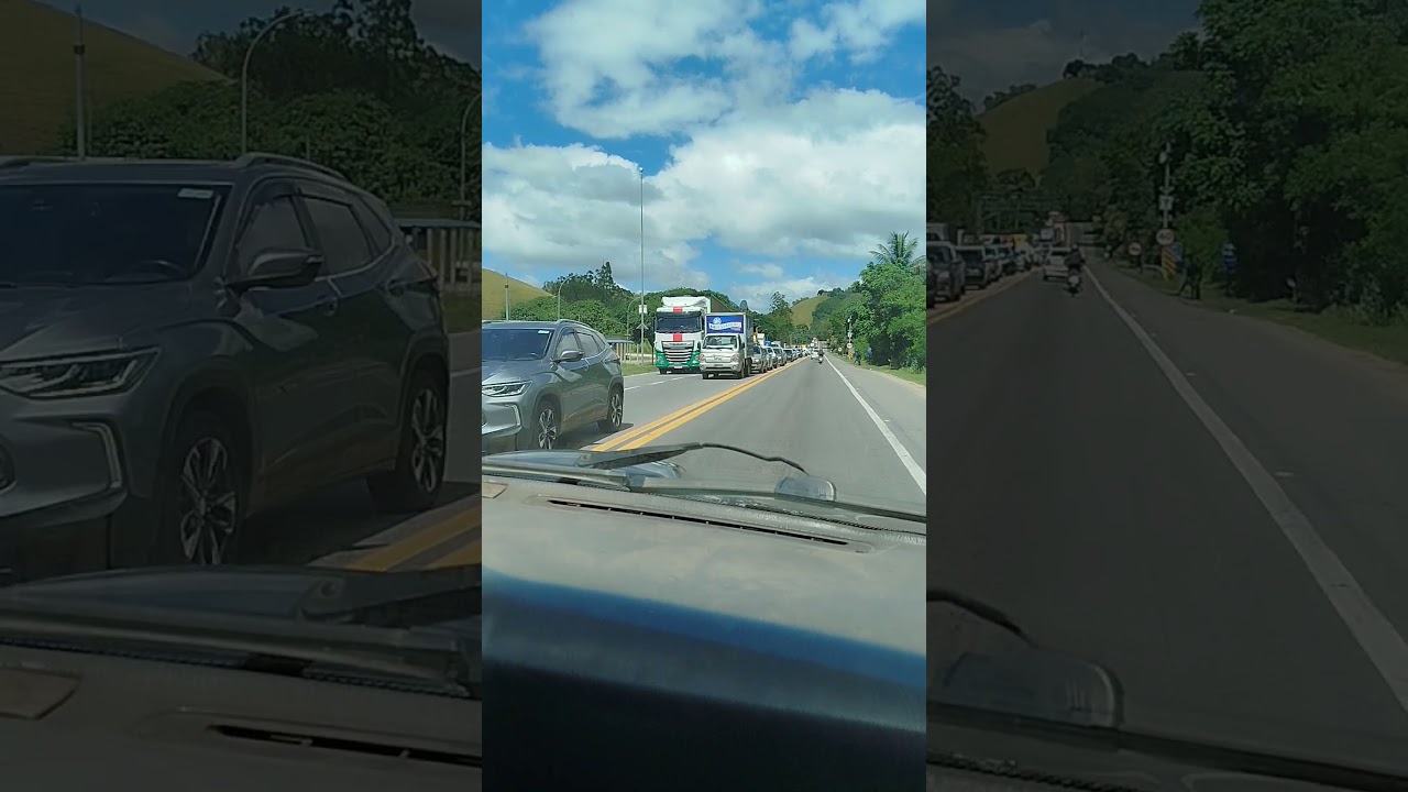 101 direção Capital Vitória engarrafamento 50km parado ombra na pista