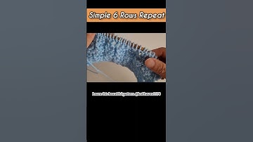 Very simple 6 rows repeat can create such unique pattern #shorts #knittingpattern #knittingstitches