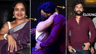 Natural Star Nani Gives Tight Hug To Actress Pragathi At Clap Movie Premiere Show Adhi Pinishetty