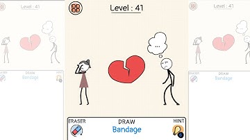 Draw Puzzle  Level 41   Bandage Walkthrough Solution
