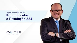 Agravo Interno no TST Entenda sobre a Resolucao 224 Calcini Advogados