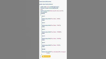 #Switch case java program #youtube shorts #java programmng