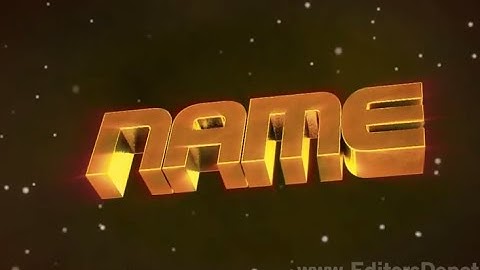Free 3D Intro #48 | Gold Space 3D Intro Template