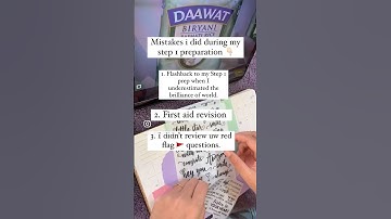 Mistakes i did during my step 1 preparation 📃 #usmle #usmlepreparation #usmlestep1 #usa #img #usmle