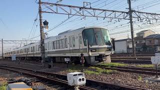 向日町駅付近221系回送発車