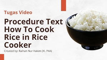 How To Cook Rice in Rice Cooker | Procedure Text Video