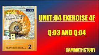 D2 8th edition unit:04 exercise 4F Q:03 and Q:04