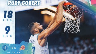 Rudy Gobert 18 Points & 9 Rebounds Against Suns | 04.23.24