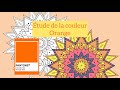 Art thrapie  etude de la couleur orange  exercice mandala nergy