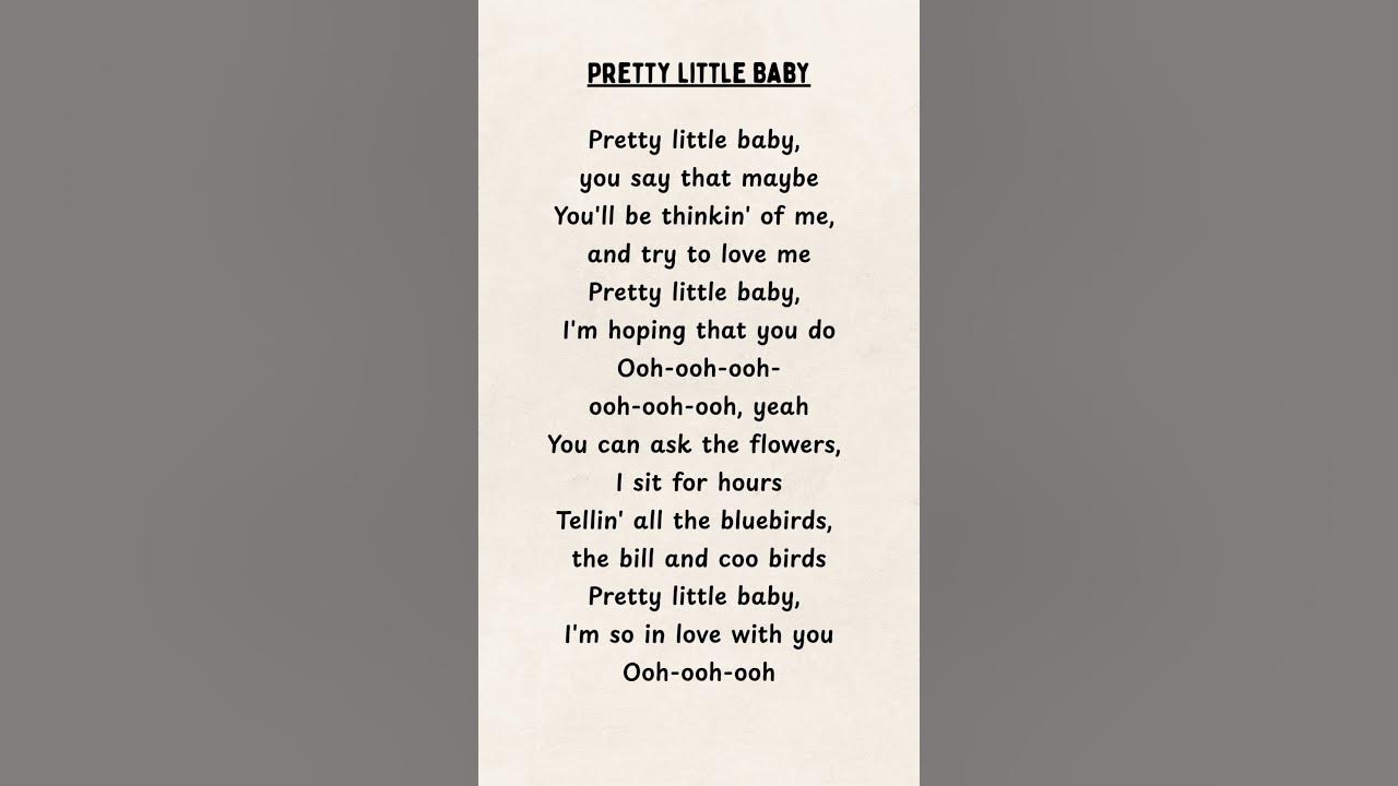 Pretty Little Baby ✨Connie francis #trending #lyrics #nehaandshabzcreations