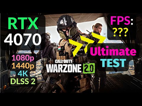 RTX 4070 TEST in CoD Warzone 2 / 1080p 1440p 4K / DLSS 2 ON vs OFF / Ultimate Benchmark