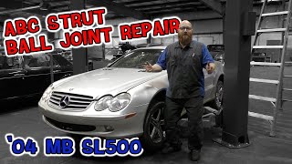 ABC Strut ball joint repair. The CAR WIZARD shows to fix ABC strut on '04 Mercedes SL500