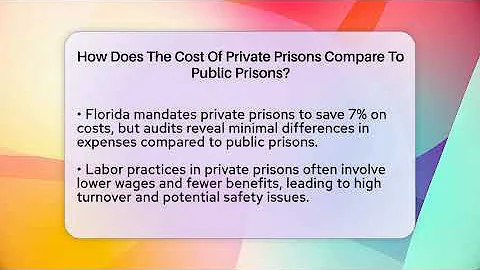 How Does The Cost Of Private Prisons Compare To Public Prisons? - Jail & Prison Insider