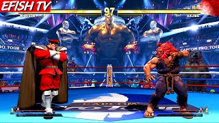 M Bison vs Akuma (Hardest AI) - Street Fighter V