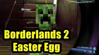 Minecraft Creeper Easter Egg - Borderlands 2