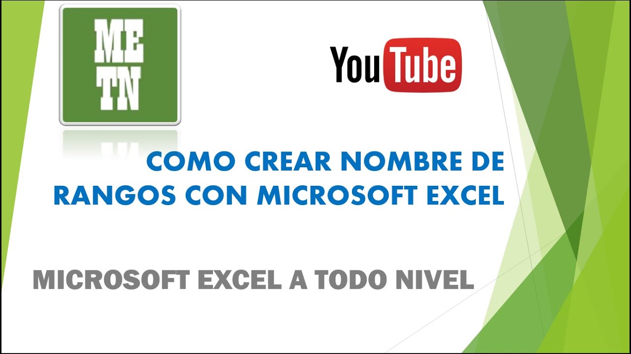 excellent synonym Nombres de Rangos | Microsoft Excel