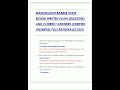WASHINGTON BARBER STATE BOARD WRITTEN EXAM QUESTIONS AND CORRECT ANSWERS VERIFIED ANSWERS PLUS RATIO