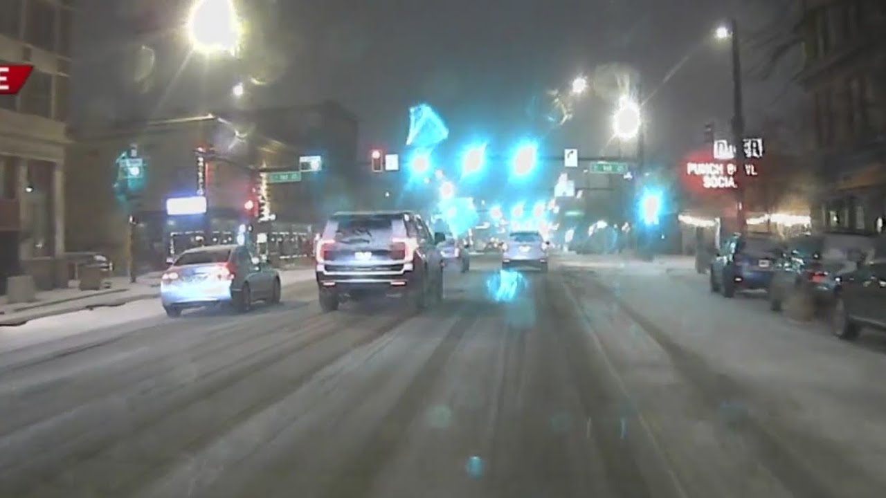 Snow making roads slick across the Denver metro - YouTube