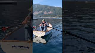 Slide Seat Sculling Gear In A Seaworthy Traditional Rowboat