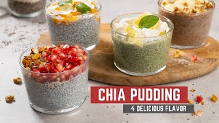 Chia Pudding with 4 Delicious Flavors / كيفية تحضير بودينج الشيا و ٤ وصفات مختلفة ولذيذة