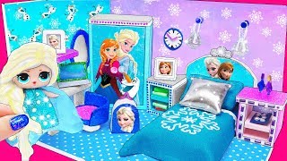 МИНИ комната Семейки Эльза Анна Куклы ЛОЛ Сюрприз! Мультик LOL Surprise toy DIY Miniature Dollhouse