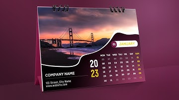 Calendar Design in Photoshop | Professional Desk Calendar Design