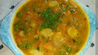 Veg Saagu Recipe For Puri & Dosa / How To Make Bombay Style Veg Saagu Recipe In Kannada