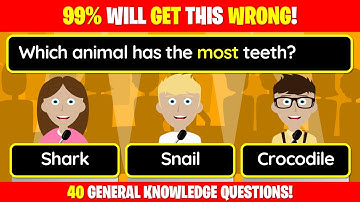 ✅  GENERAL KNOWLEDGE QUIZ! - 40 Trivia Questions in a Unique Game Show Format | 25-058