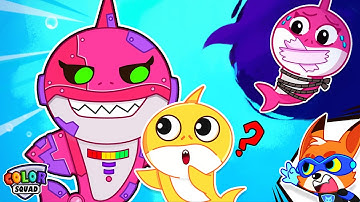 Cá mập con, đây có phải là mẹ của bạn không? | Hoạt hình cá mập con vui nhộn | Color Squad giải cứu