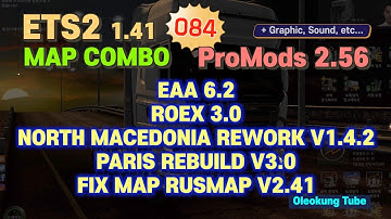 ETS2 1.41 + ProMods 2.56 + ROEX 3.0 + North Macedonia Rework V1.4.2 + FIX MAP Rusmap V2.41