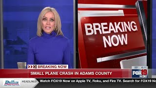 Small plane crashes in Adams County, sheriff says