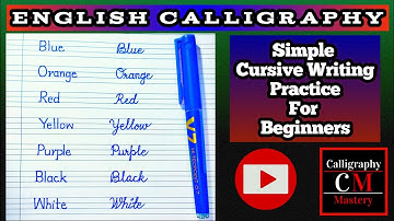 Print Handwriting VS Cursive Handwriting | How to write colours name in English | Calligraphy