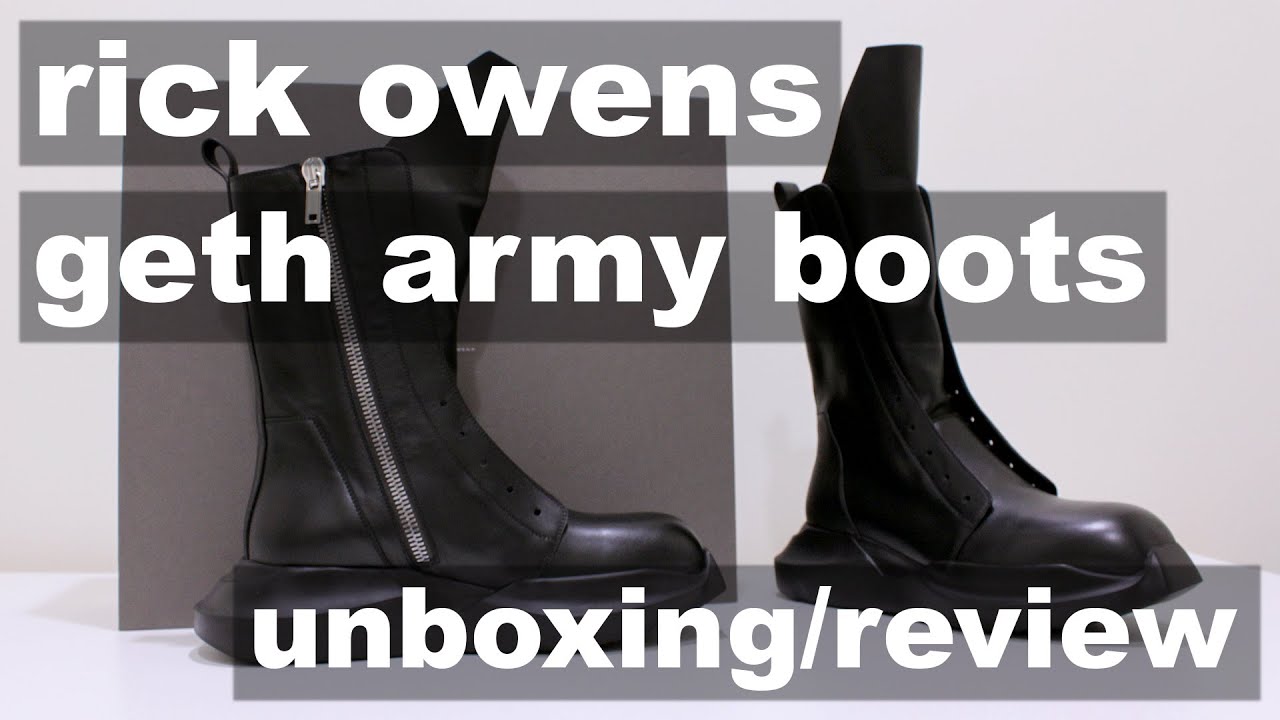 Rick Owens Geth Army Boots Review - YouTube