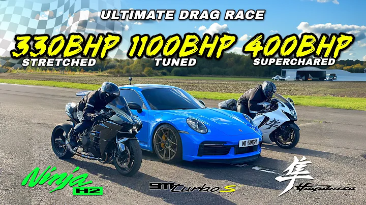 400BHP HAYABUSA v 1100BHP TURBO S v 330BHP H2: DRAG RACE