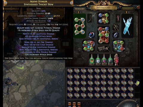 [PoE Sanctum] 50 Mirror + Tornado Shot Deadeye Showcase. 5x Crafted Mirror Items + How it Was Done!