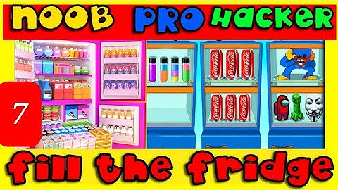 NOOB vs PRO vs HACKER - Fill The Fridge