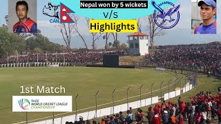 Nepal vs Namibia 1st Match ICC WCL 2016 Highlights. Nepal won by 5 wickets.