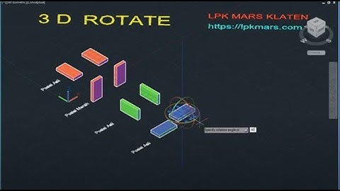 Cara memutar objek 3d di autocad ( how to rotate 3d object in  autocad )