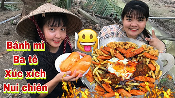 Huỳnh Như Vlogs Tự Làm Chảo Nui Chiên Hột Gà Xúc Xích Ba Tê Bánh Mì Chà Bông Món Ăn Ngon Tuổi Thơ
