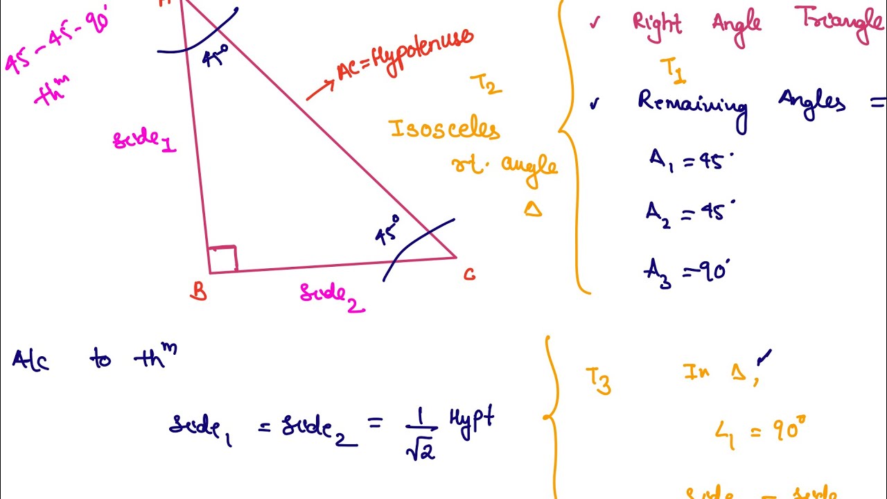 triangle-class-9-45-45-90-theorem-youtube