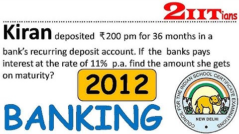 BANKING Ex2 Q3 Class X ICSE
