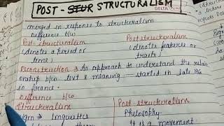 POST STRUCTURALISM