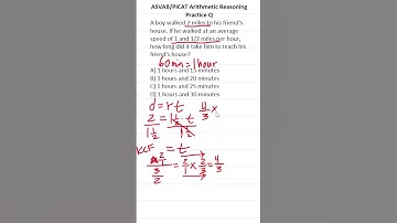 ASVAB/PiCAT Arithmetic Reasoning Practice Test Question:  Distance, Rate, and Time (d  = rt)