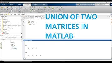 how to take union of two matrices in matlab | union of vectors in matlab