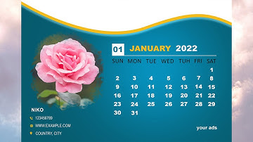 create desk calendar | photoshop