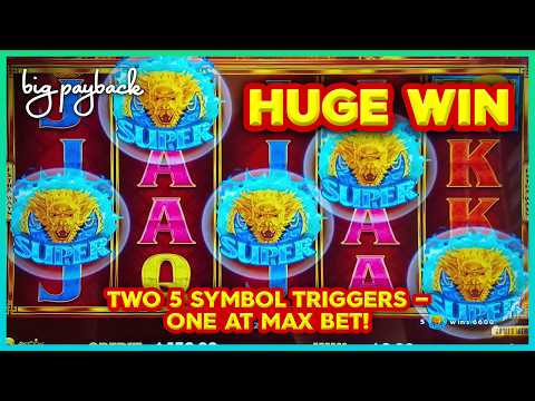 Not One, But TWO 5 SYMBOL TRIGGERS → HUGE WIN! Max Bet AWESOMENESS!