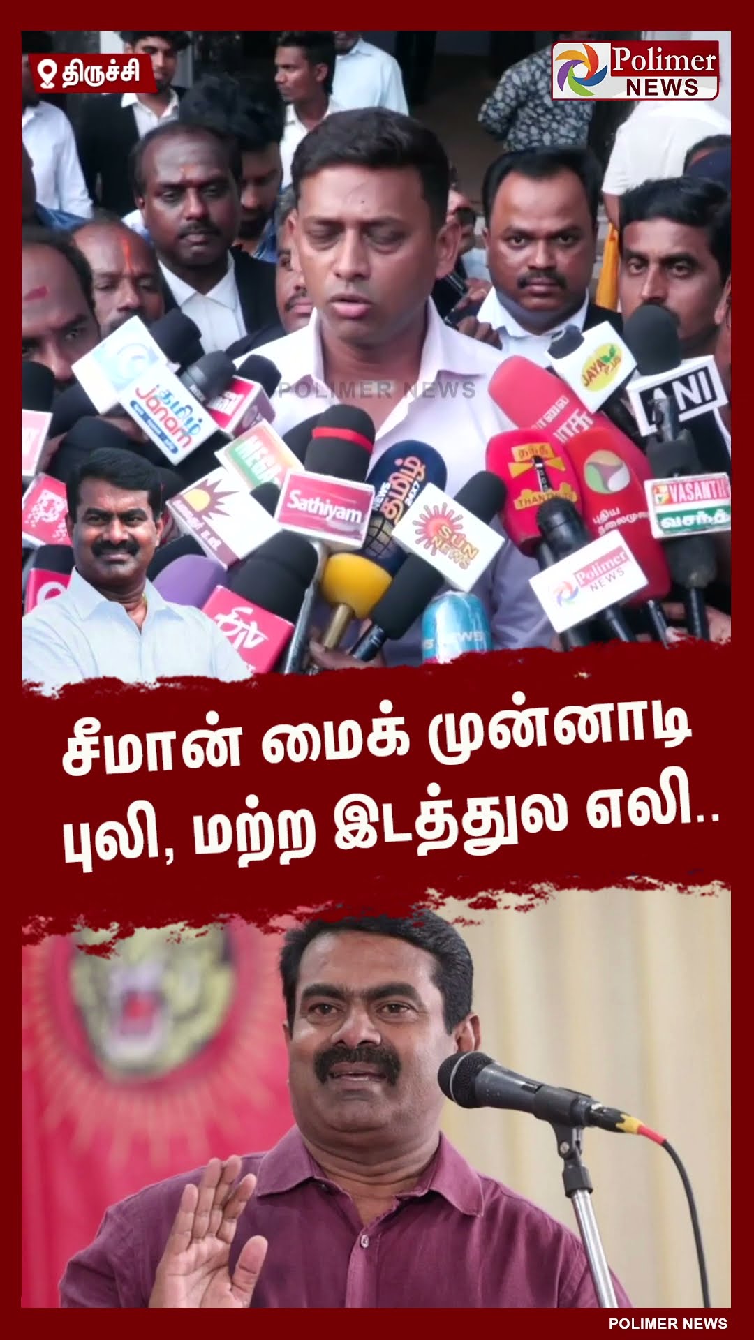 சீமான் மைக் முன்னாடி புலி, மற்ற இடத்துல எலி.. #shorts | #seeman